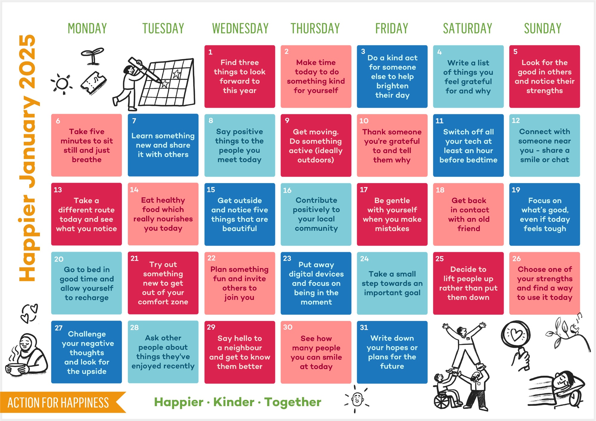 January Kindness Calendar