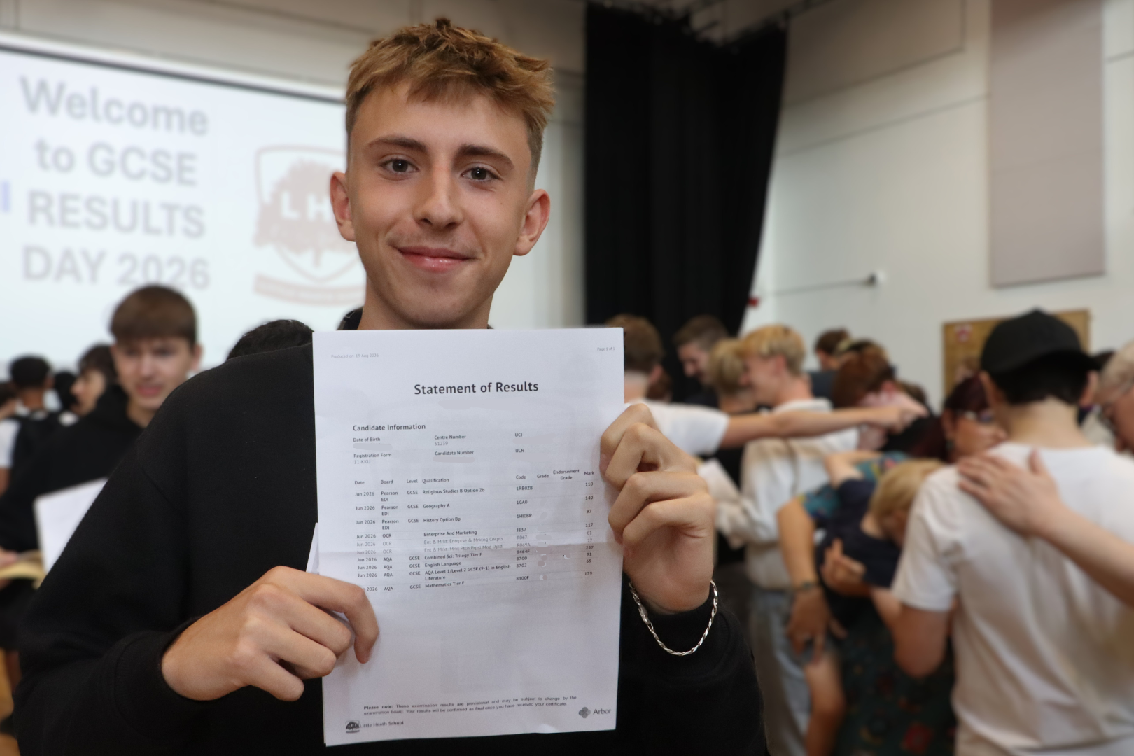 Y11 Student celebrates result success Y11 Student celebrates result success
