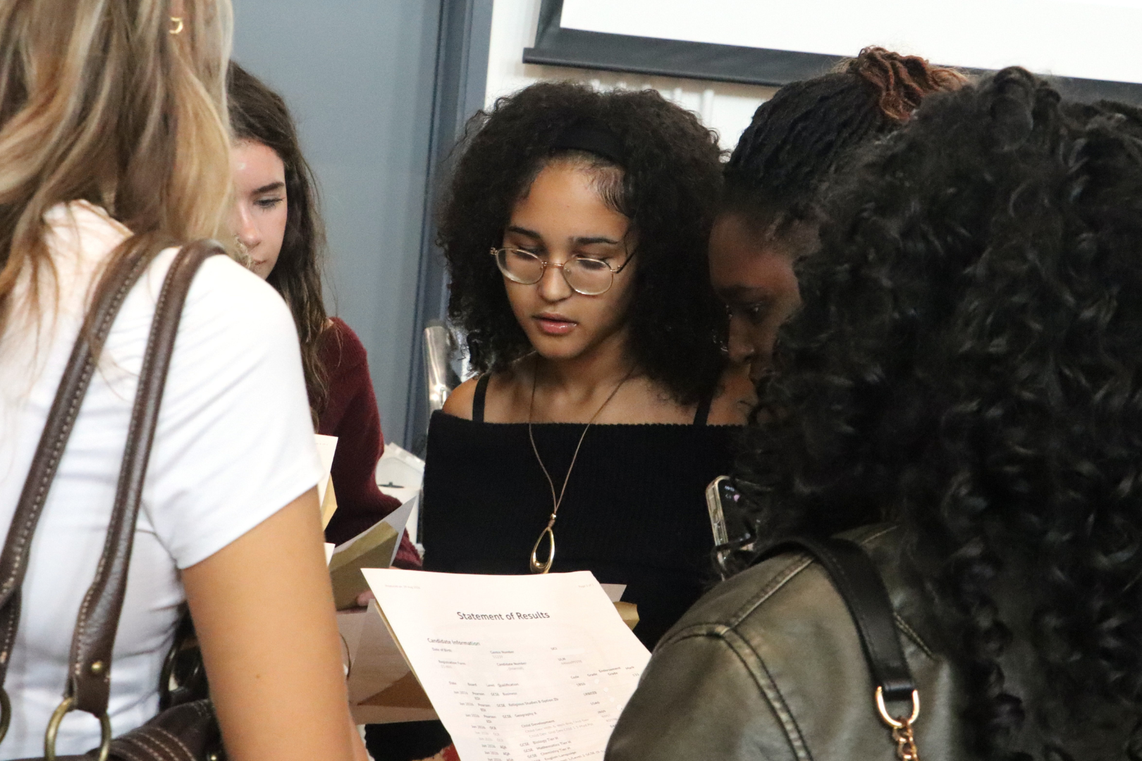 Year 11 students open their results Year 11 students open their results