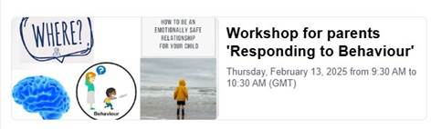 Workshop - Responding to Behaviour